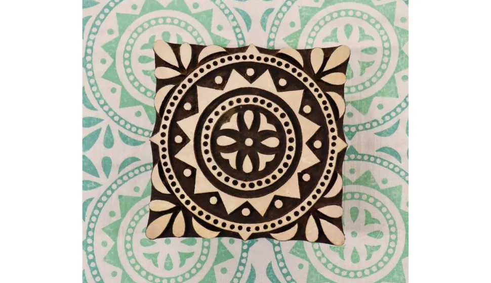 Traditional Printing Block - Large Moroccan Tile