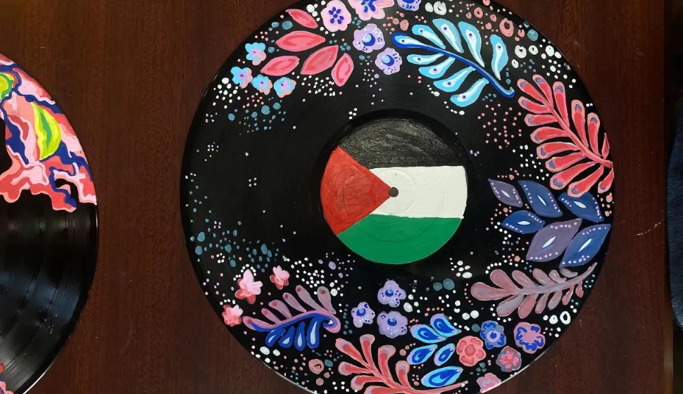 psychedelic vinyl record wall art | custom wall decor