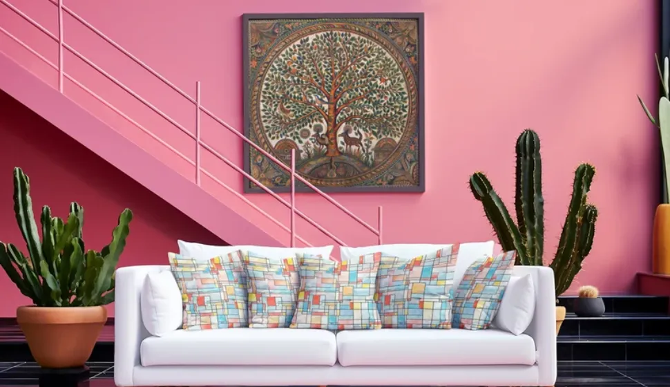 Tree of Life Indian Gond Style Painting Gift