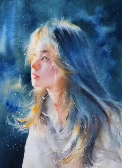 chaina girl watercolor